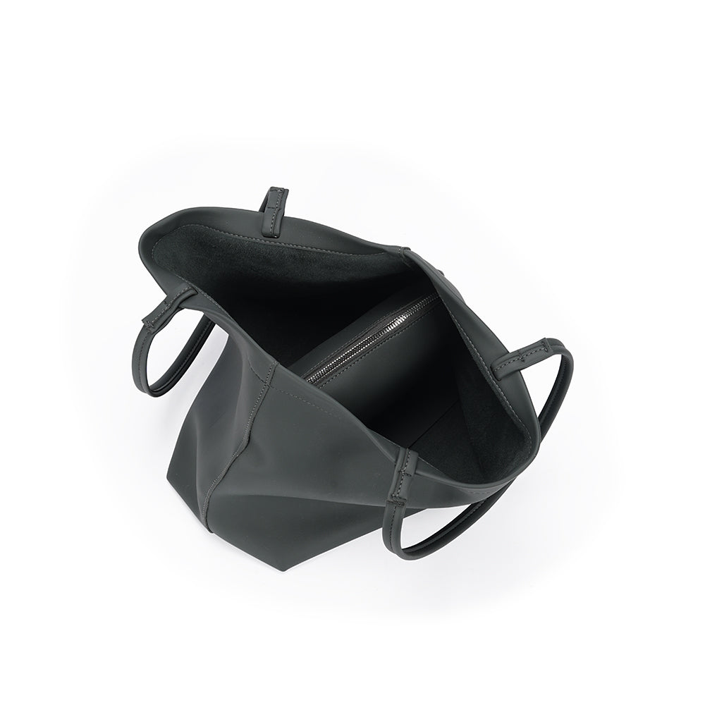 (COCOTAYA)Simple soft leather shoulder bag Fashionable and versatile solid color tote bag