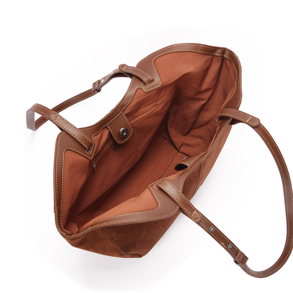 (COCOTAYA) French style fashion tote bag, casual and versatile large capacity shoulder bag