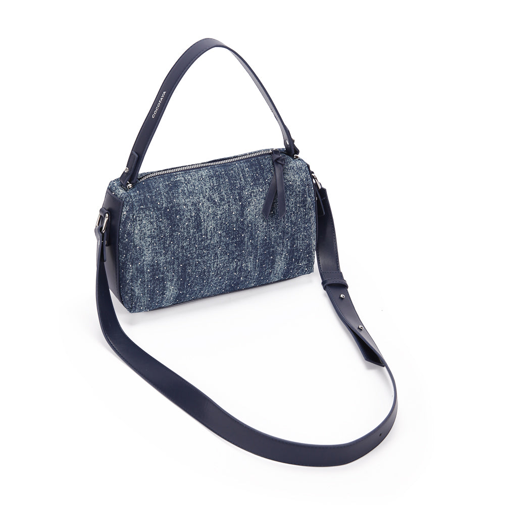 (COCOTAYA) Fashion casual denim handbag simple commuter messenger bag