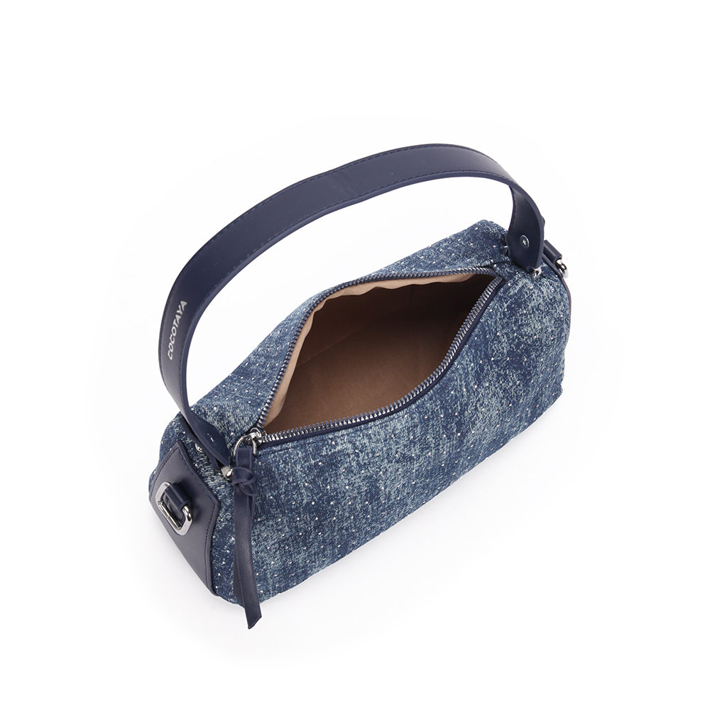 (COCOTAYA) Fashion casual denim handbag simple commuter messenger bag