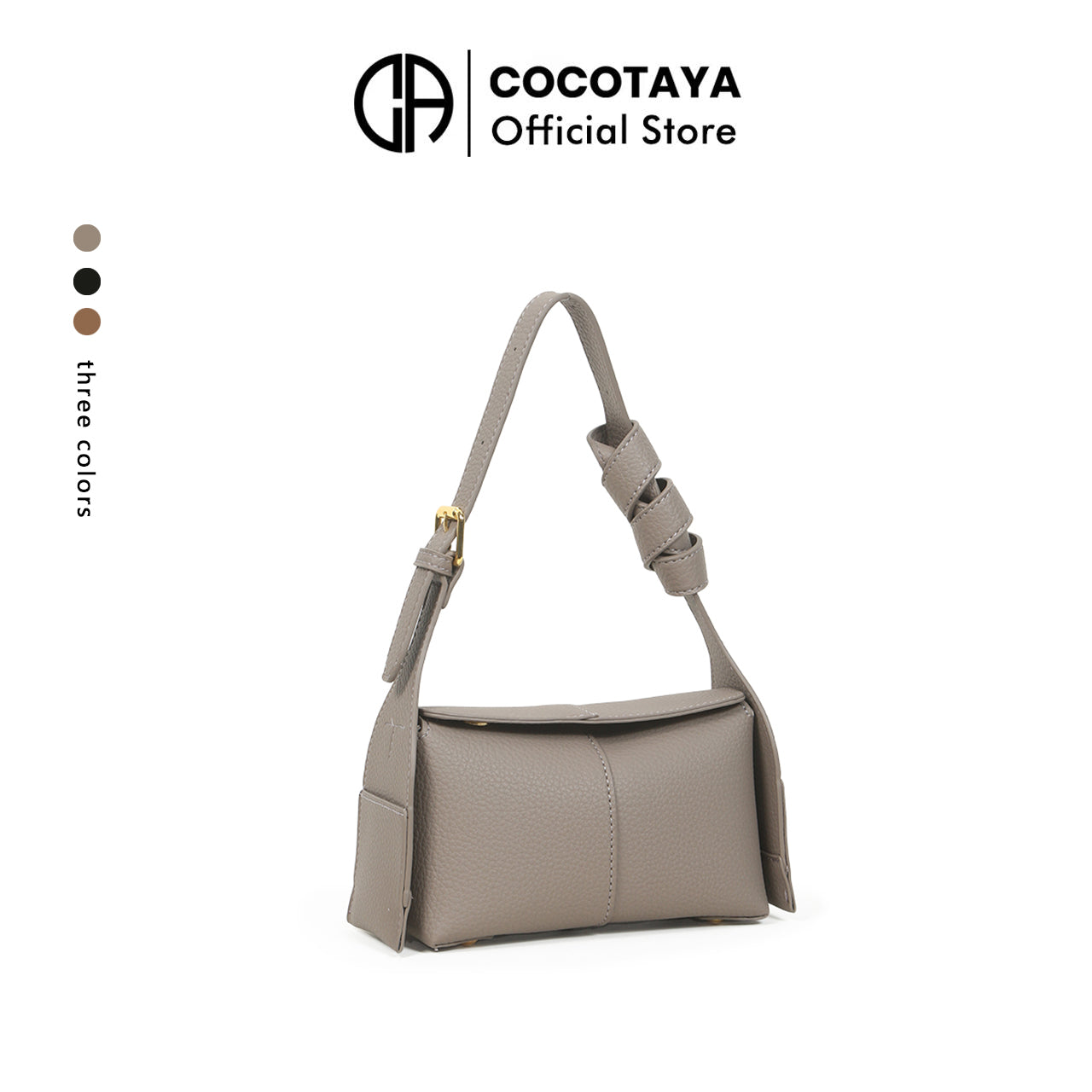 High-grade solid color bag, fashionable and versatile, large-capacity commuter shoulder messenger bag