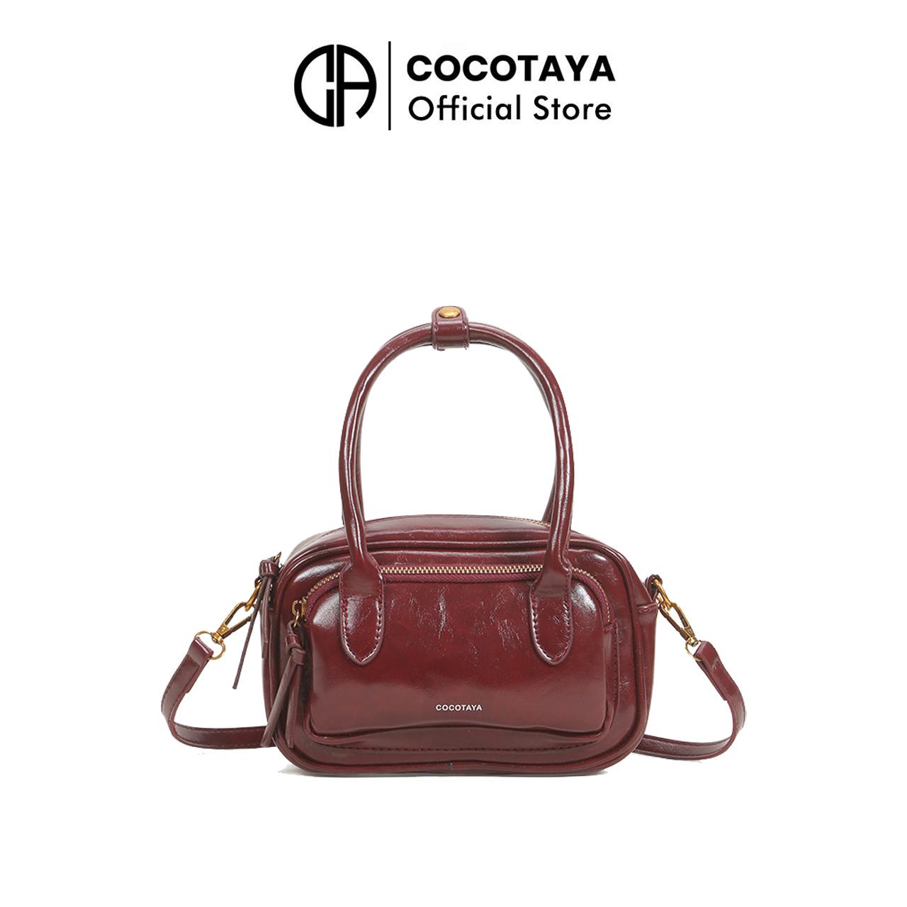 New solid color PU leather crossbody handbag, fashionable and versatile shoulder bag
