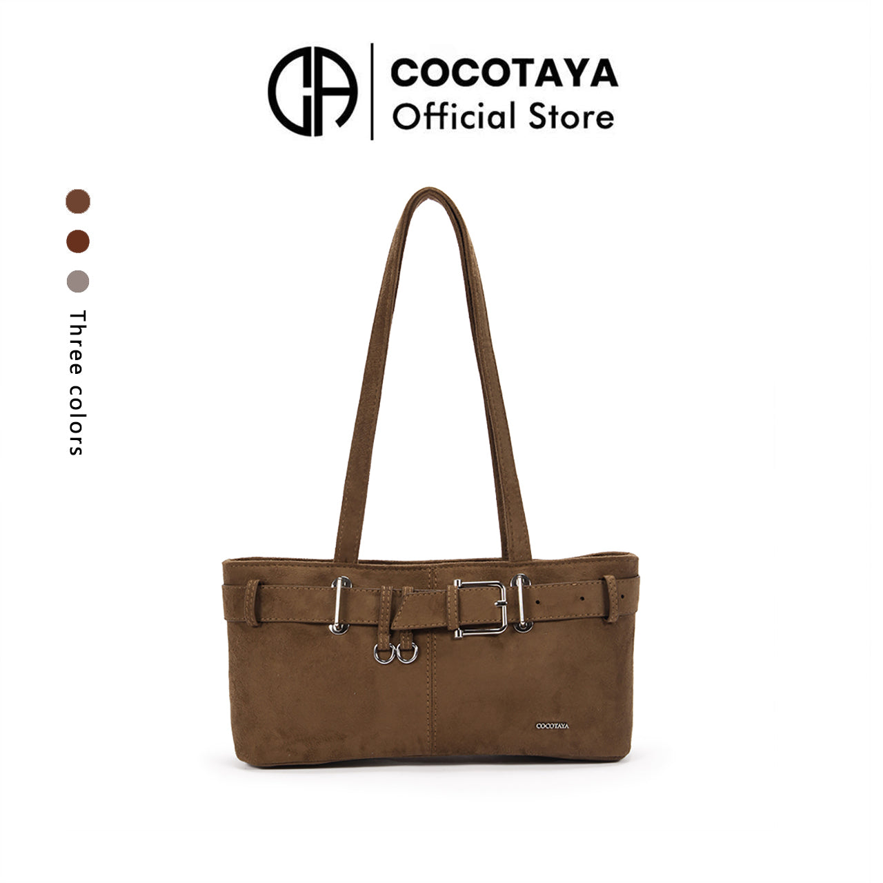 (COCOTAYA) Fashion large-capacity handbag underarm bag suede material trendy all-match tote bag