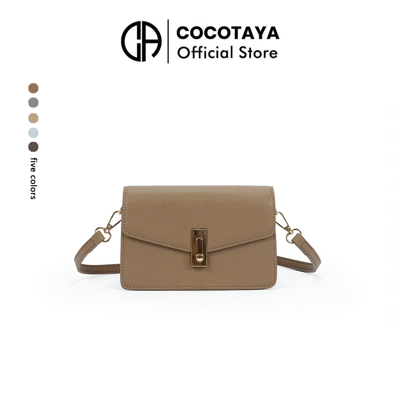 (cocotaya)Nova Bag Envelope-style minimalist flap PU leather crossbody bag