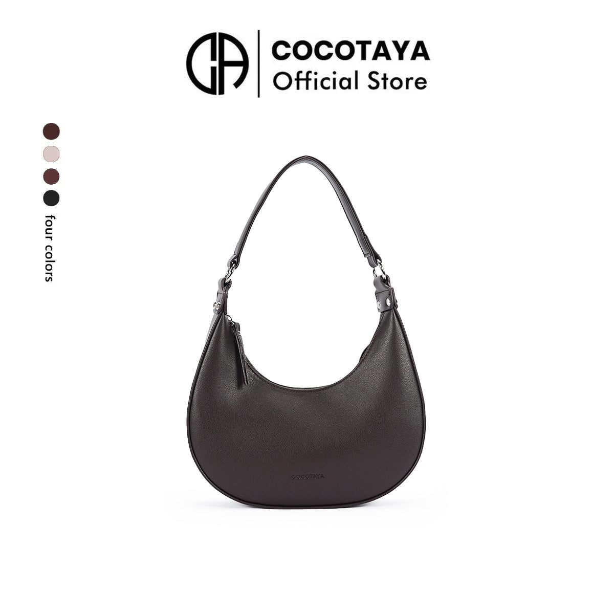(COCOTAYA) women's PU solid color underarm bags, stylish and simple, gentle and versatile shoulder bag