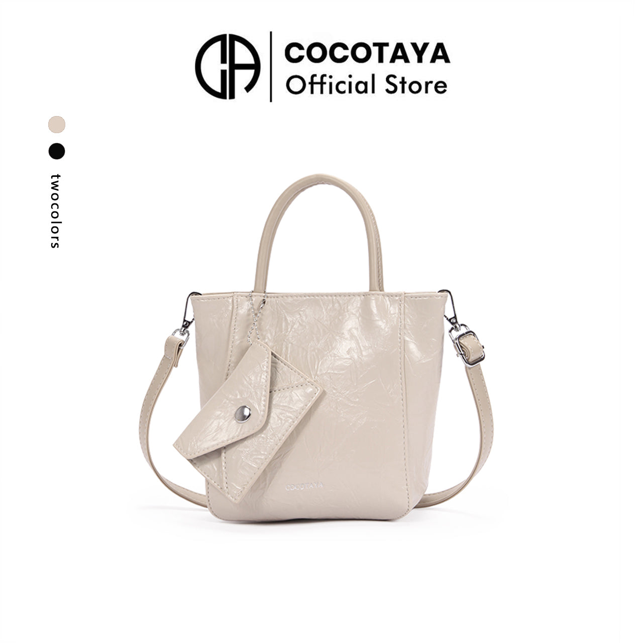(COCOTAYA) popular versatile women's handbag pleated shoulder crossbody bag