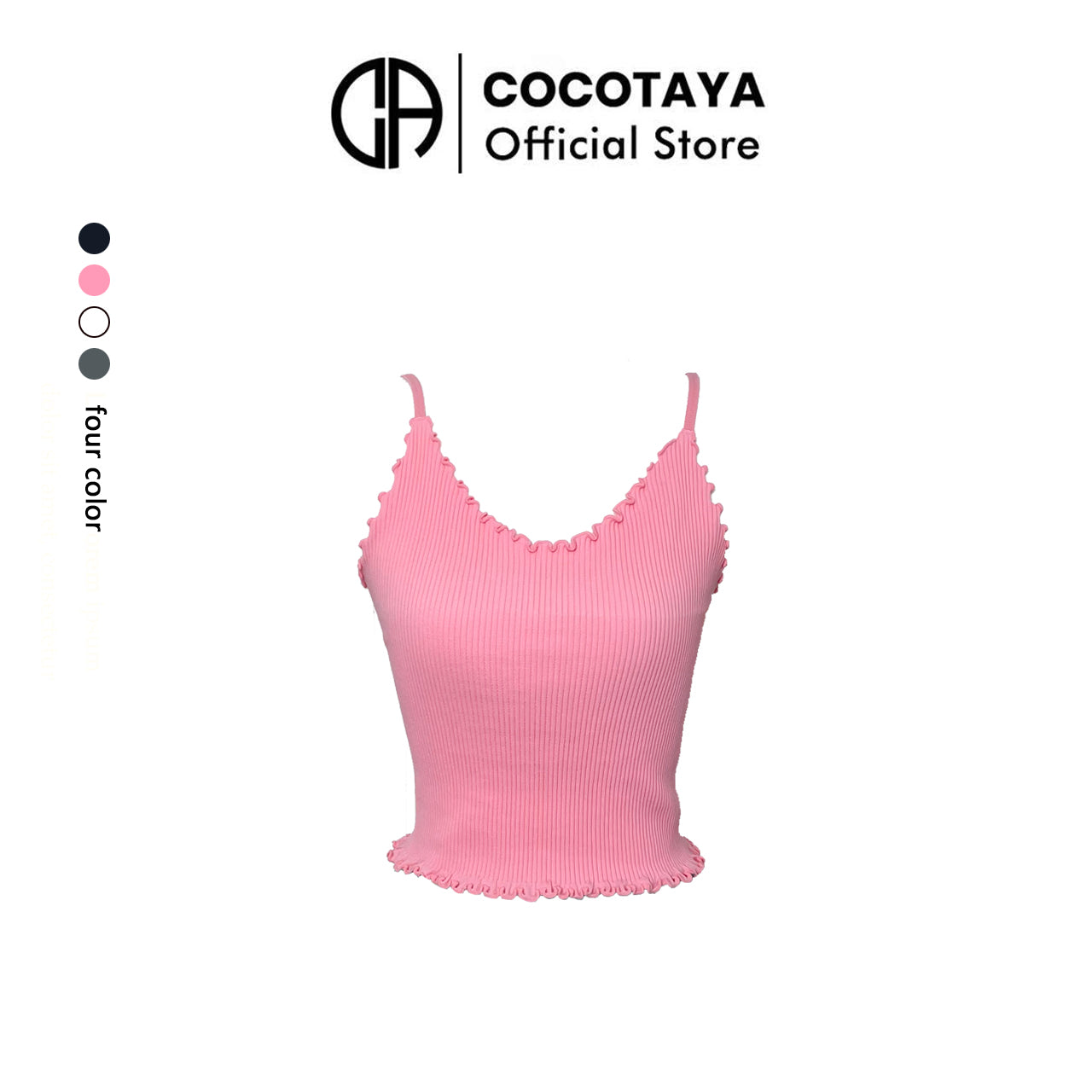 Cocotaya - Knit Slim Fit Adjustable Women's Tank Top Sleeveless Camisole