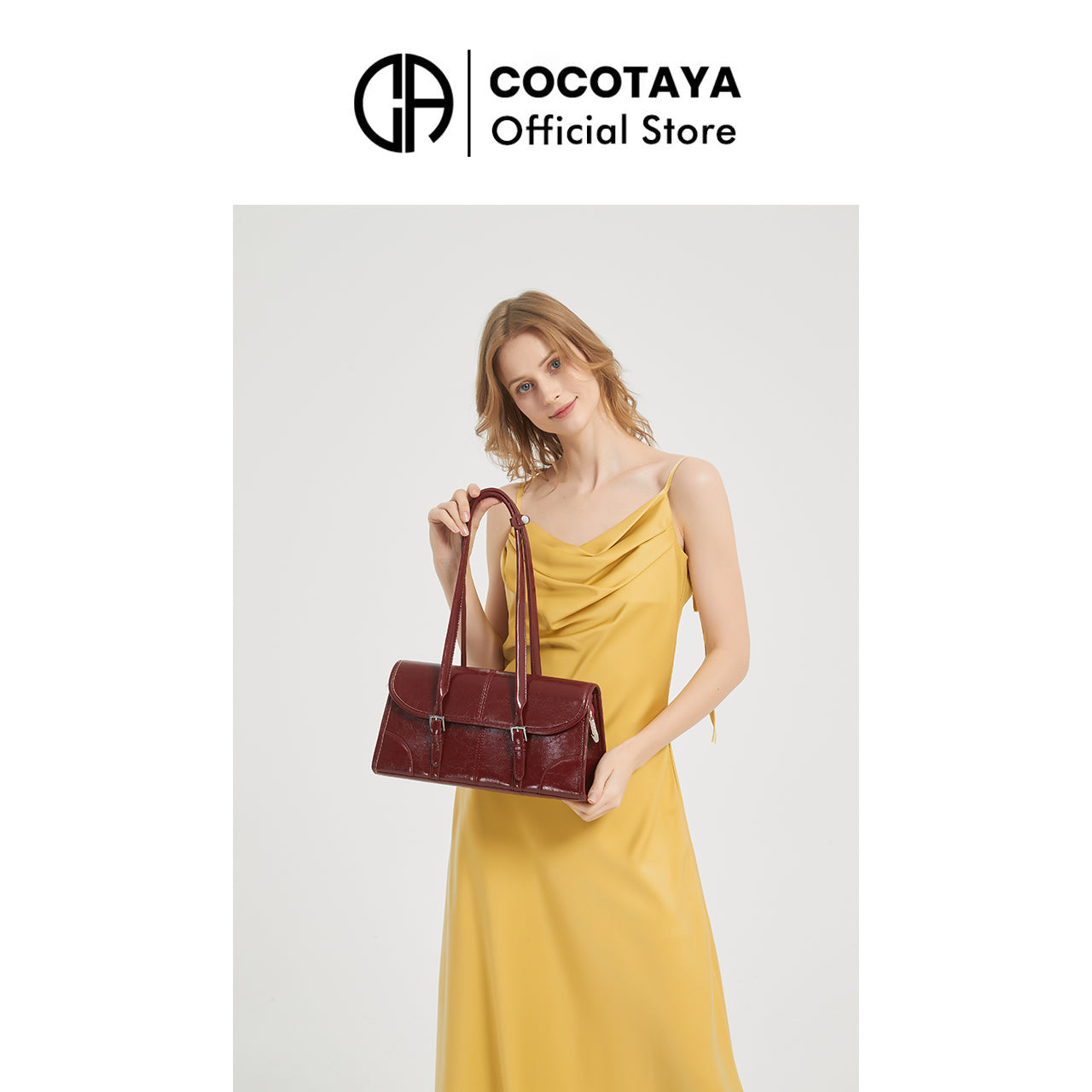 High-end retro armpit bag, fashionable and versatile PU leather shoulder bag, large-capacity work and commuter bag