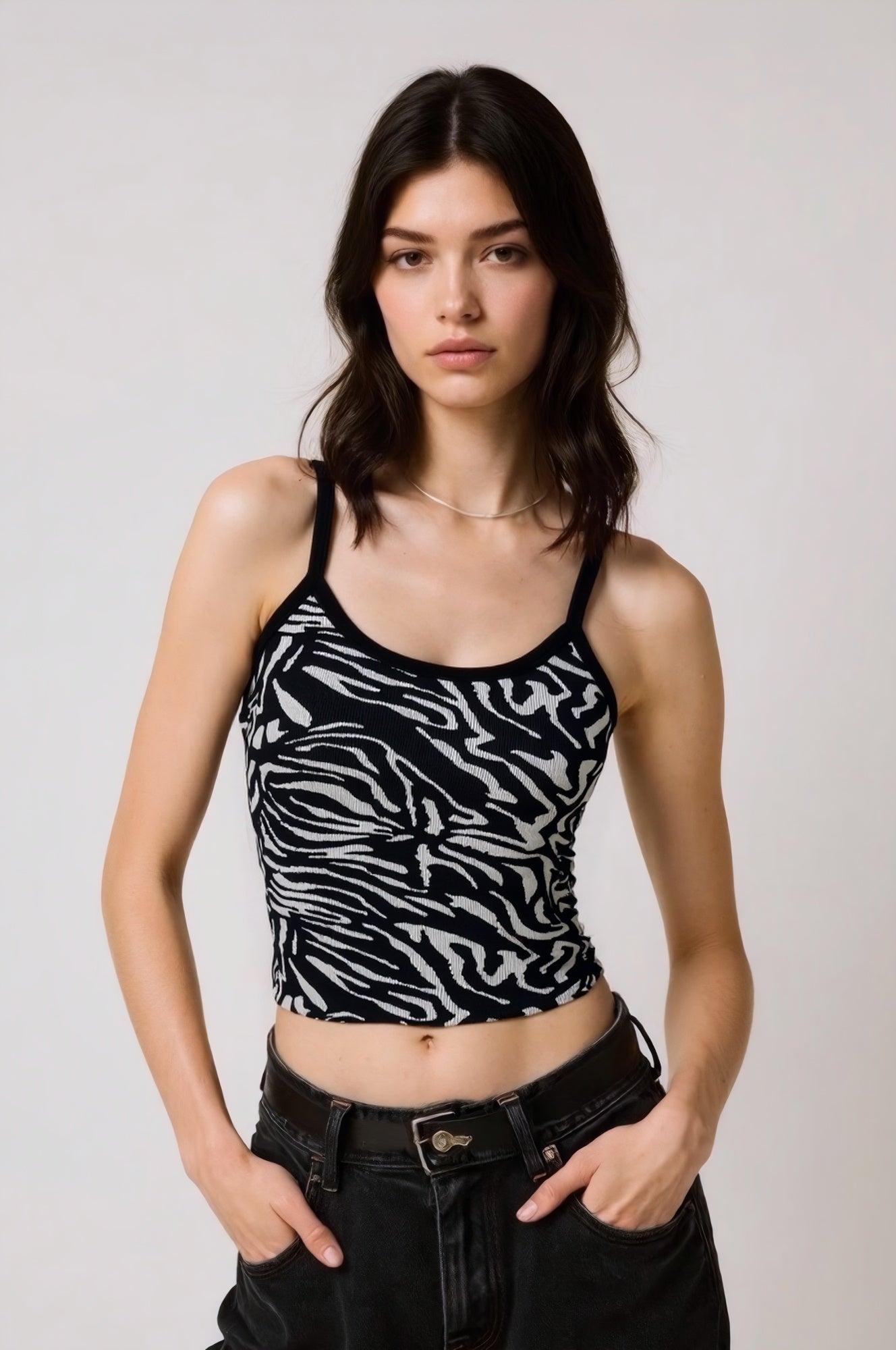 Cocotaya - Knit Slim Fit Adjustable Women's Tank Top Sleeveless Camisole