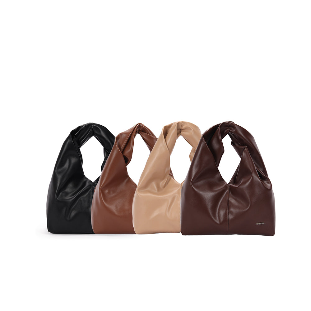 Pleated design handbag, fashionable waterproof PU bag