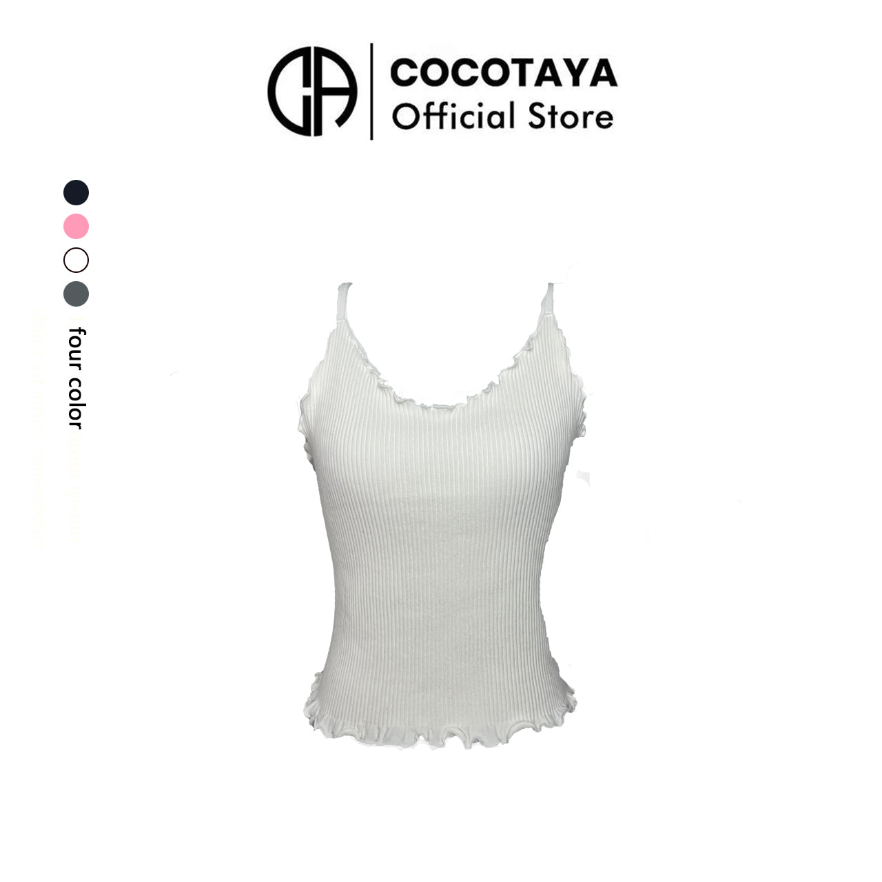 Cocotaya - Knit Slim Fit Adjustable Women's Tank Top Sleeveless Camisole