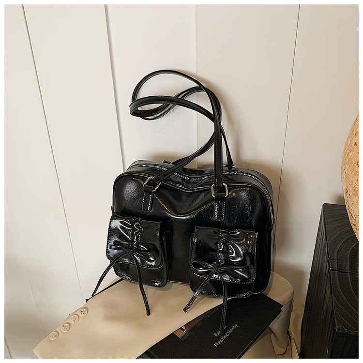 New fashion handbags, fashionable and versatile bow design large capacity backpack