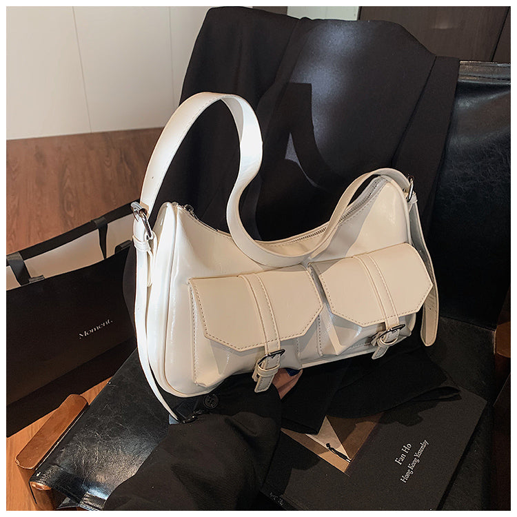 Fashionable multi-pocket women's bag, versatile trendy commuting shoulder messenger bag