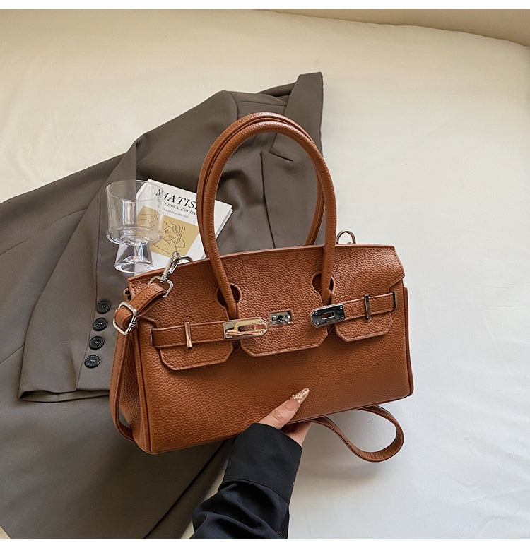 High-end stylish large-capacity handbag for women, fashionable new commuter shoulder messenger bag