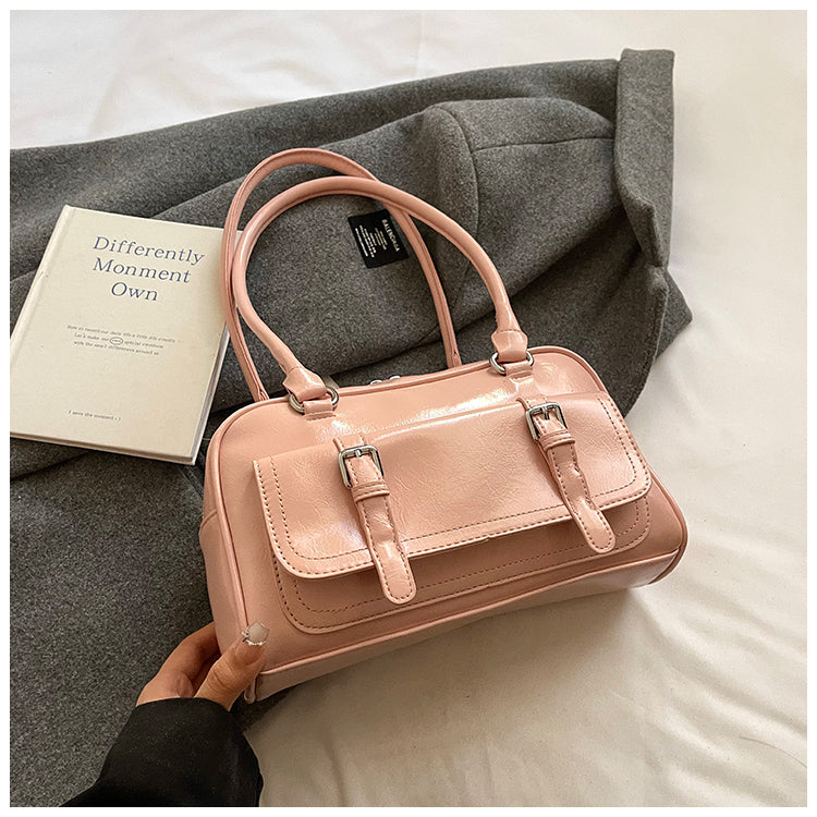 High-end retro large-capacity handbag, fashionable commuting shoulder bag and underarm bag
