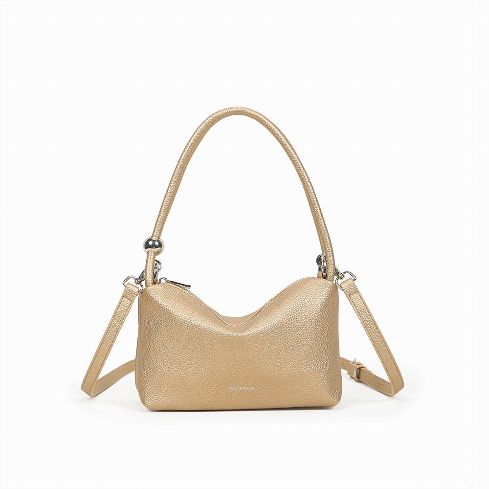 Fashionable and versatile soft leather handbag, retro commuting simple shoulder messenger bag
