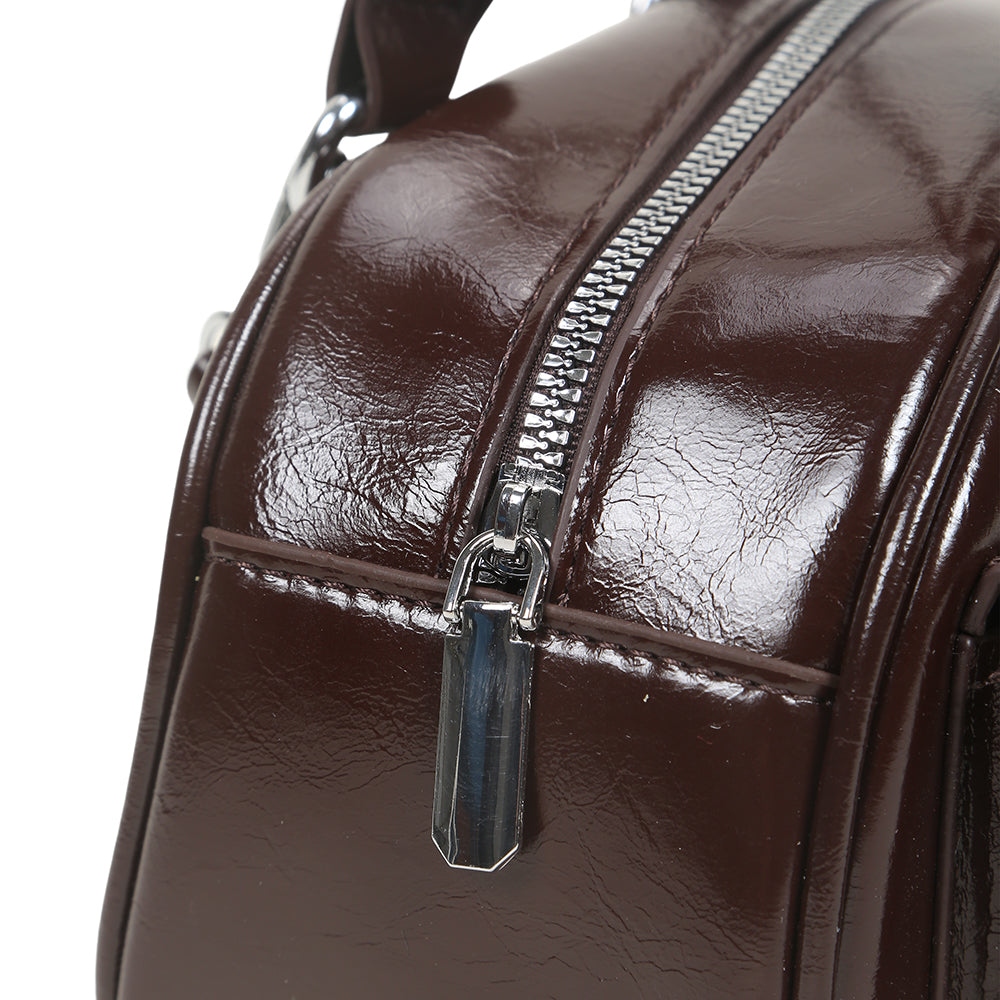 Fashionable solid color handbag, new style trendy multi-pocket design versatile commuter messenger bag