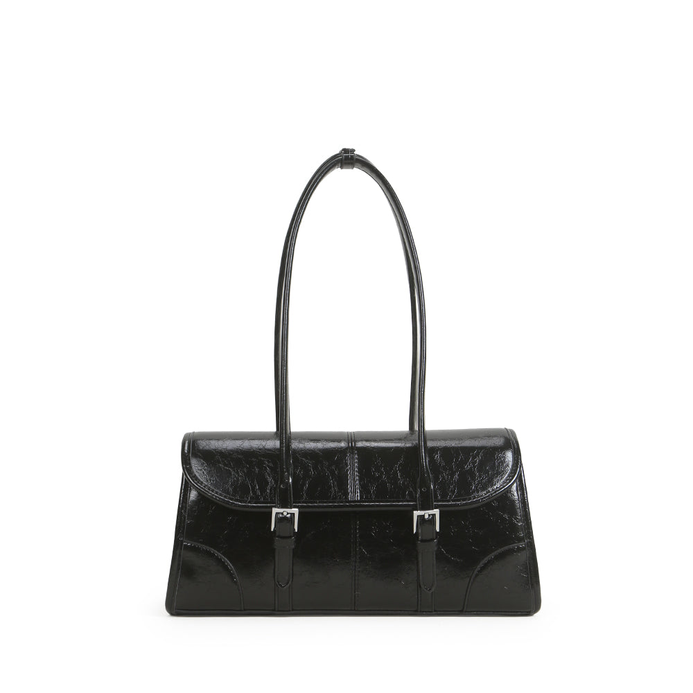 High-end retro armpit bag, fashionable and versatile PU leather shoulder bag, large-capacity work and commuter bag