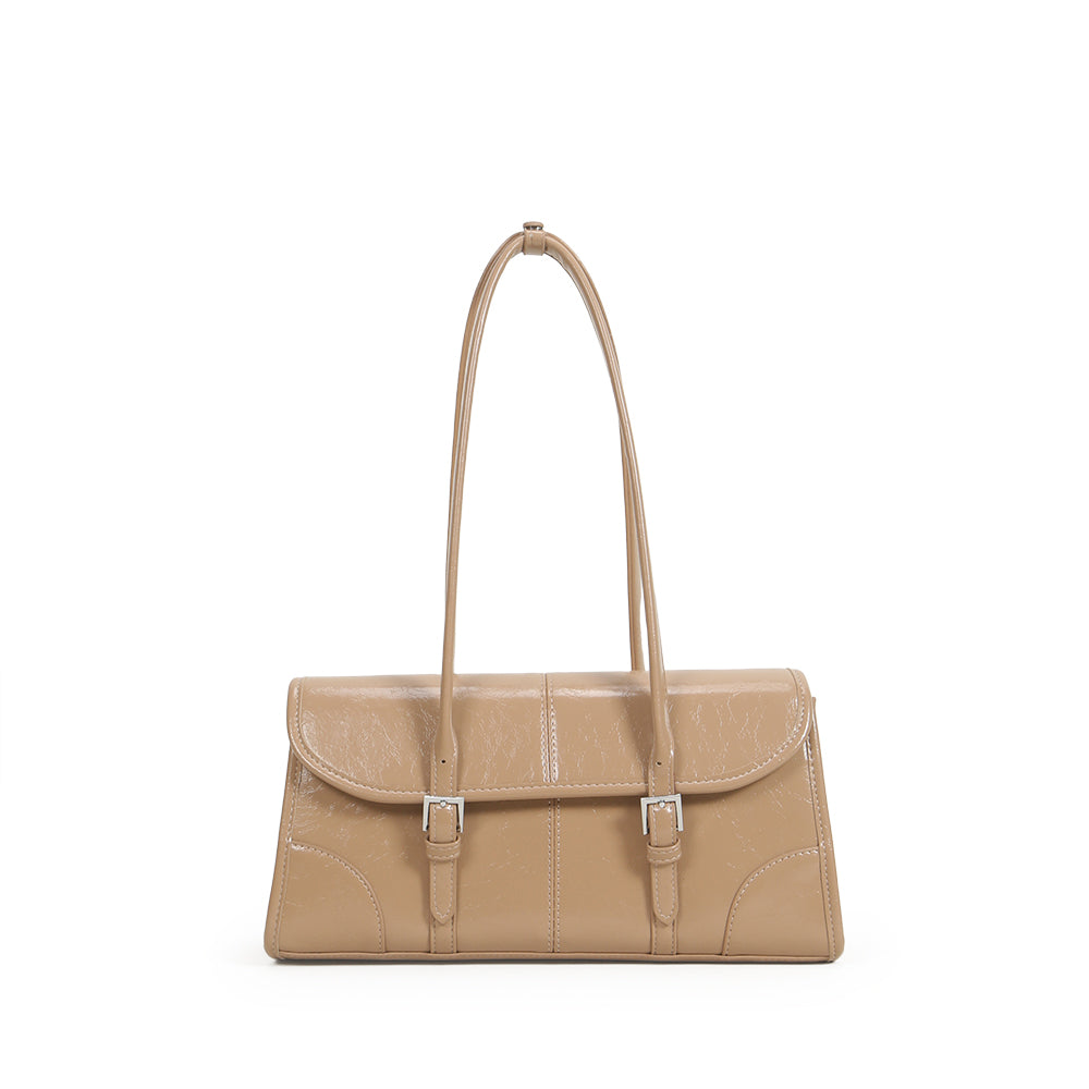 High-end retro armpit bag, fashionable and versatile PU leather shoulder bag, large-capacity work and commuter bag