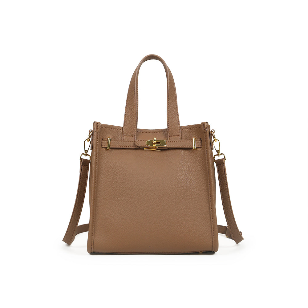 Fashionable high-end portable bucket women's bag, solid color versatile casual shoulder messenger bag