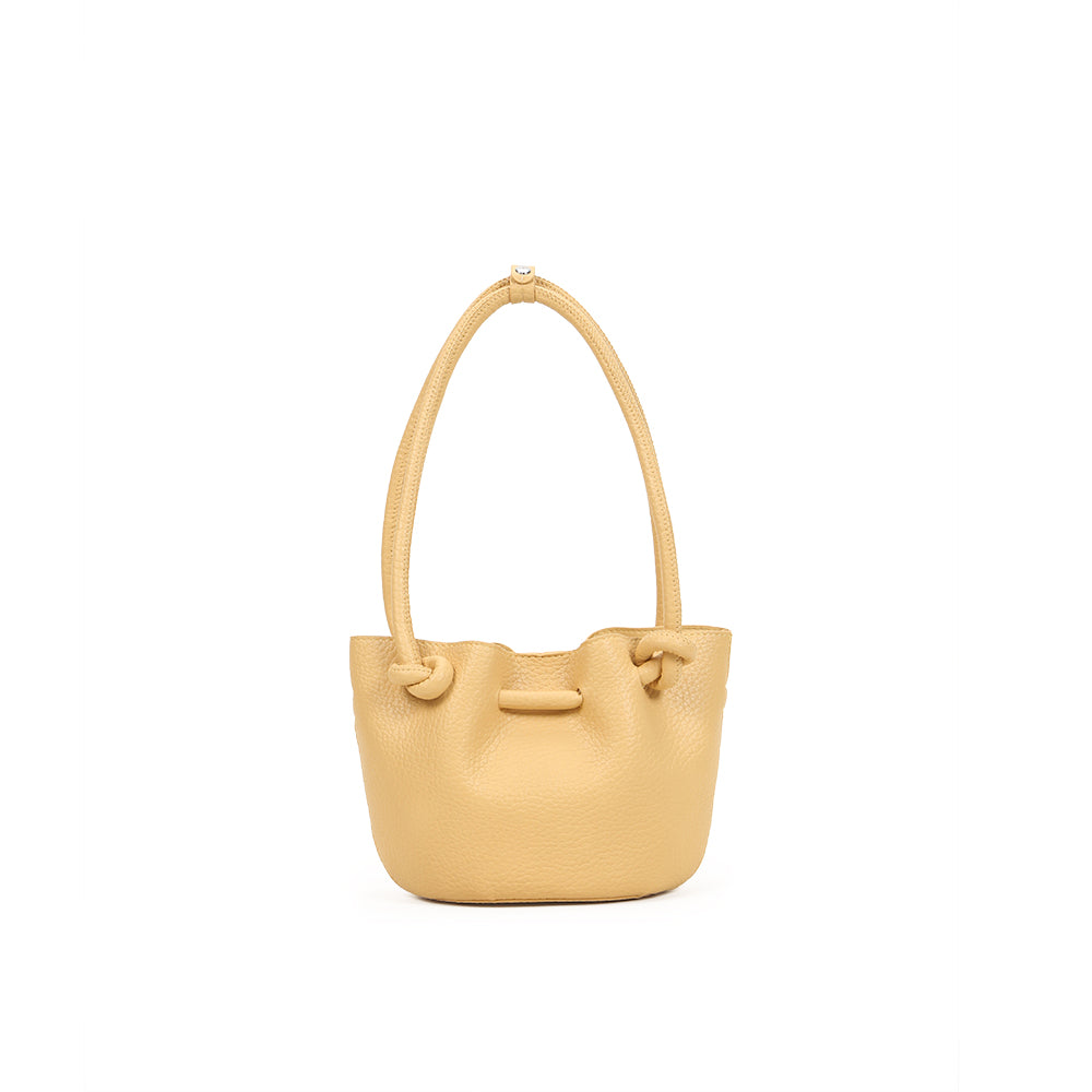 Fashionable pleated mother and child hand-held basket bag, can be cross-body solid color flower commuter bag