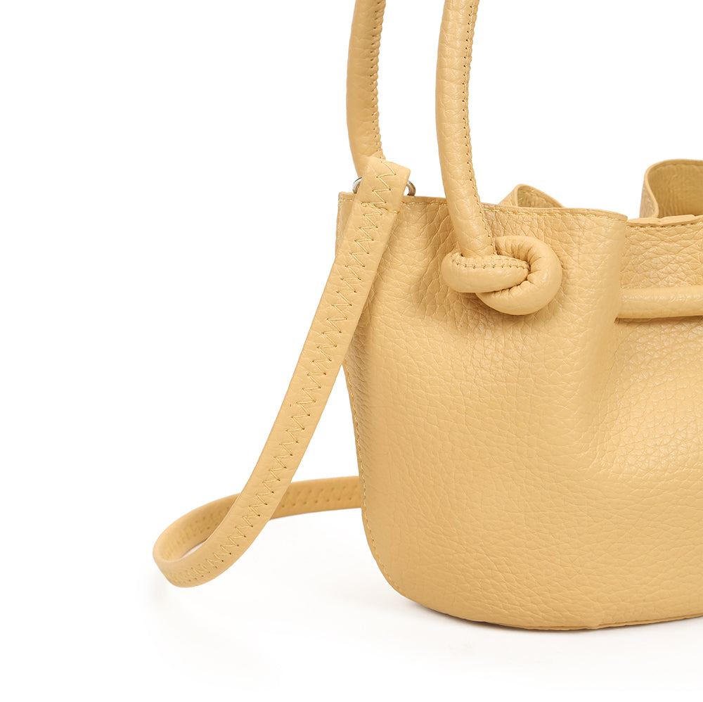 Fashionable pleated mother and child hand-held basket bag, can be cross-body solid color flower commuter bag