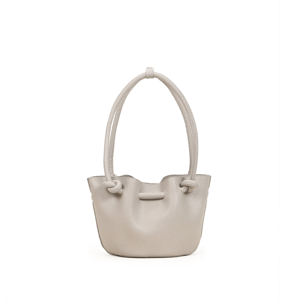 Fashionable pleated mother and child hand-held basket bag, can be cross-body solid color flower commuter bag