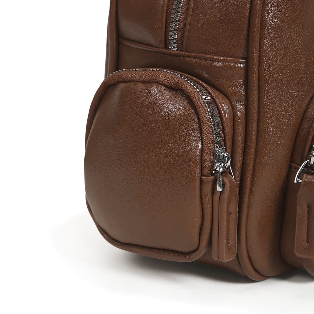 New retro solid color PU leather hand-held bowling bag, versatile commuter underarm bag, fashionable and casual large capacity women's bag