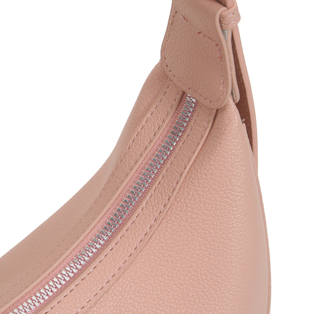 New PU leather half-moon bag, adjustable shoulder strap, versatile hand-held messenger shoulder bag, trendy crescent dumpling bag