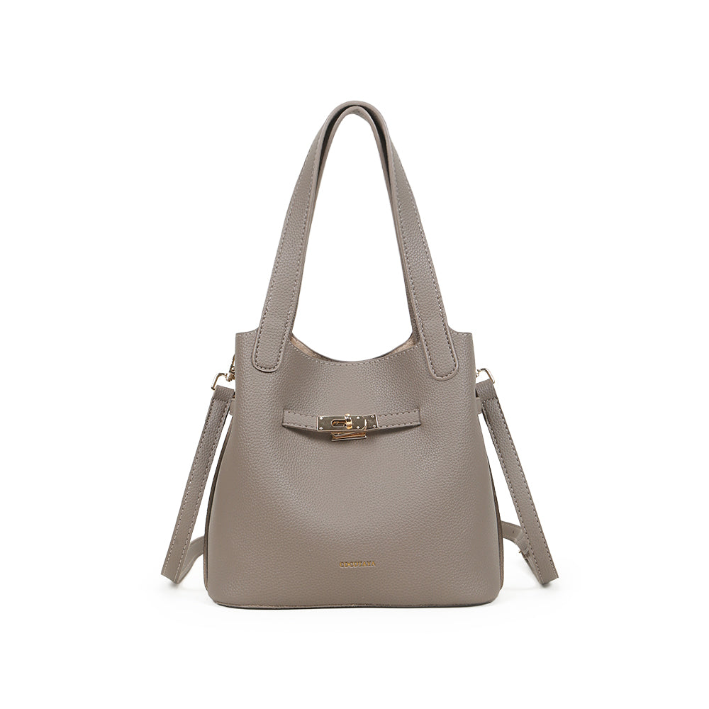 Fashionable hand-held bucket bag, high-quality large-capacity shoulder bag, temperament all-match mother-and-child bag