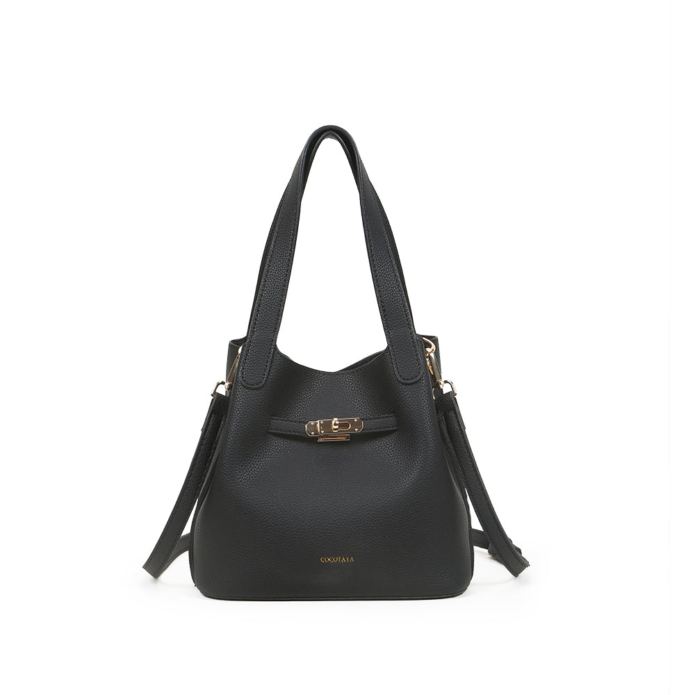 Fashionable hand-held bucket bag, high-quality large-capacity shoulder bag, temperament all-match mother-and-child bag