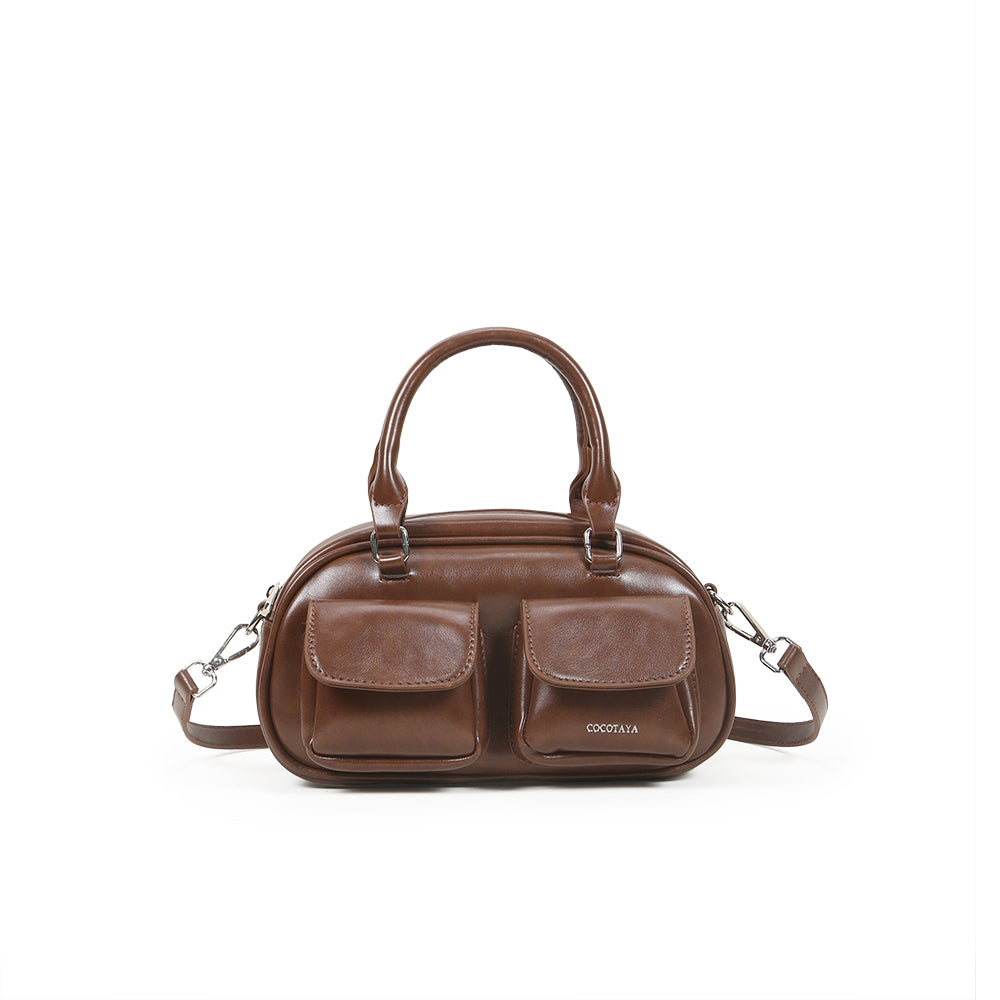 High-end mini handbag with multiple pockets, versatile shoulder and messenger bag
