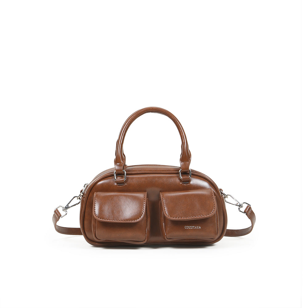 High-end mini handbag with multiple pockets, versatile shoulder and messenger bag