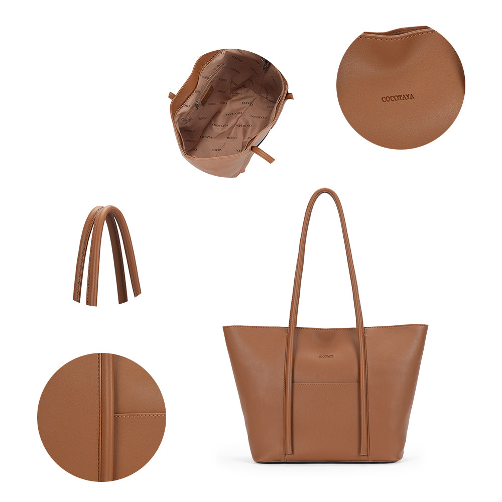 【COCOTAYA】Large Capacity Commuter Handbag Fashionable Simple Versatile Shoulder Bag
