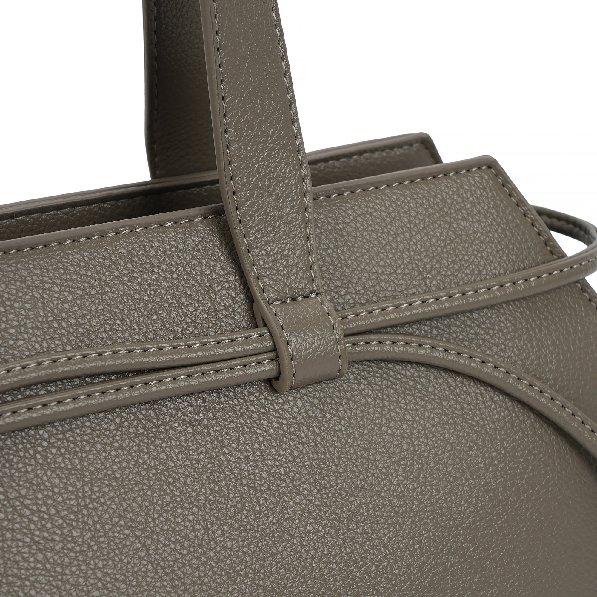 （cocotaya）Tate Tote Bag Elegant Drawstring Top Handle Tote Bag, Premium Leather Commuter Purse
