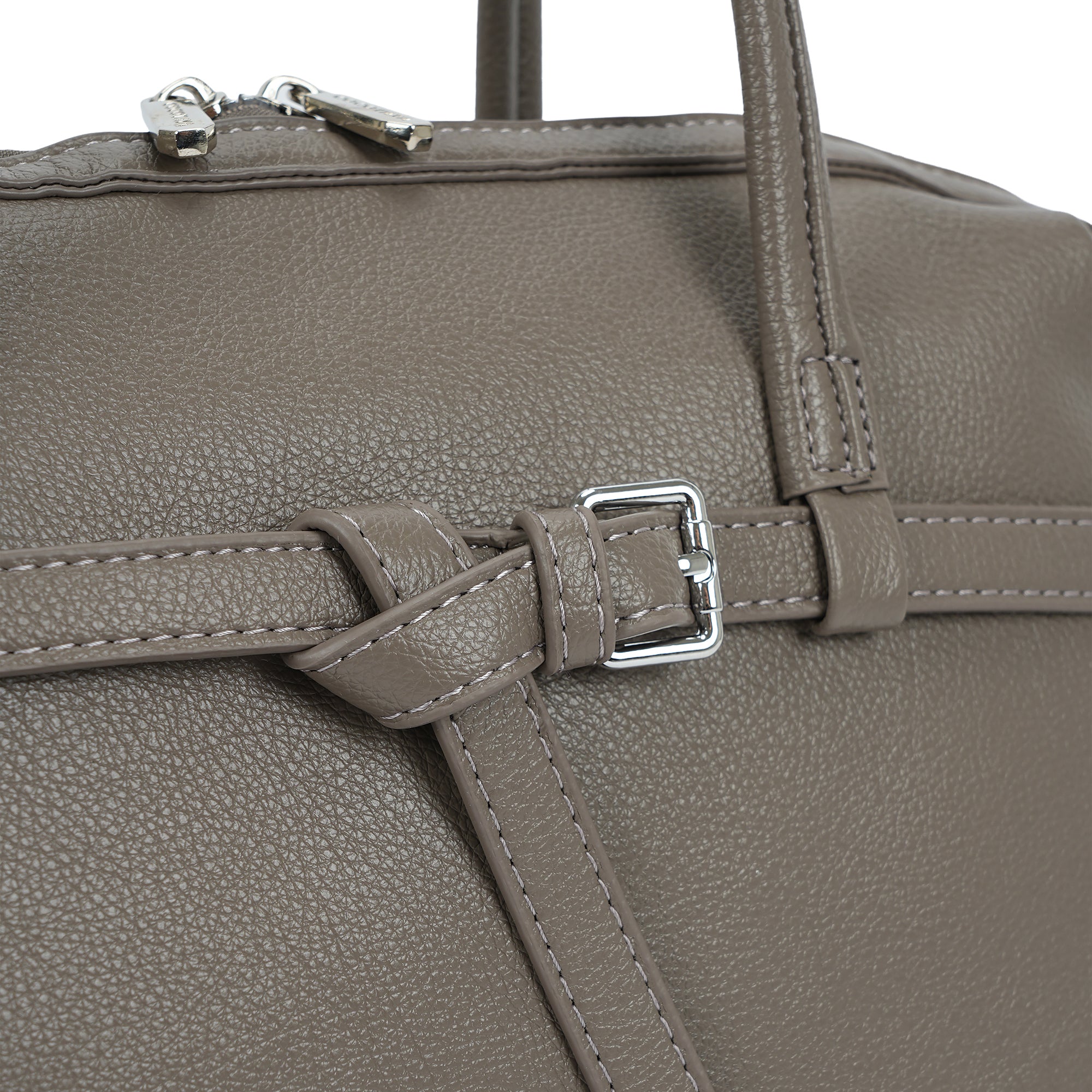 （cocotaya）Clara Belted Minimalist PU leather shoulder bag handbag, large capacity commuter bag