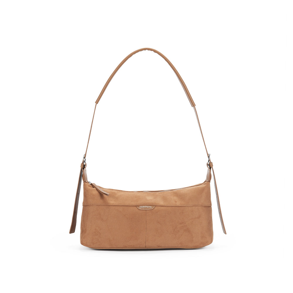 (COCOTAYA)Retro suede underarm bag, stylish leather handbag