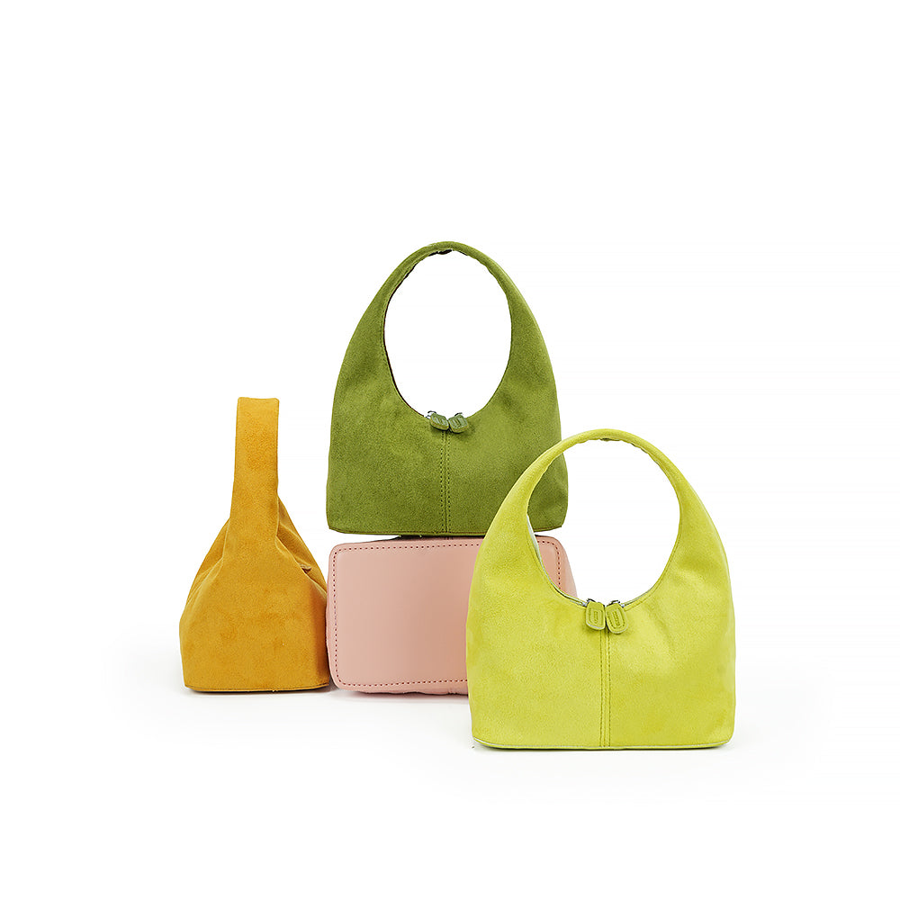 (COCOTAYA)Vintage Suede-Like PU Leather Handbag, Elegant Women's Shoulder Bag