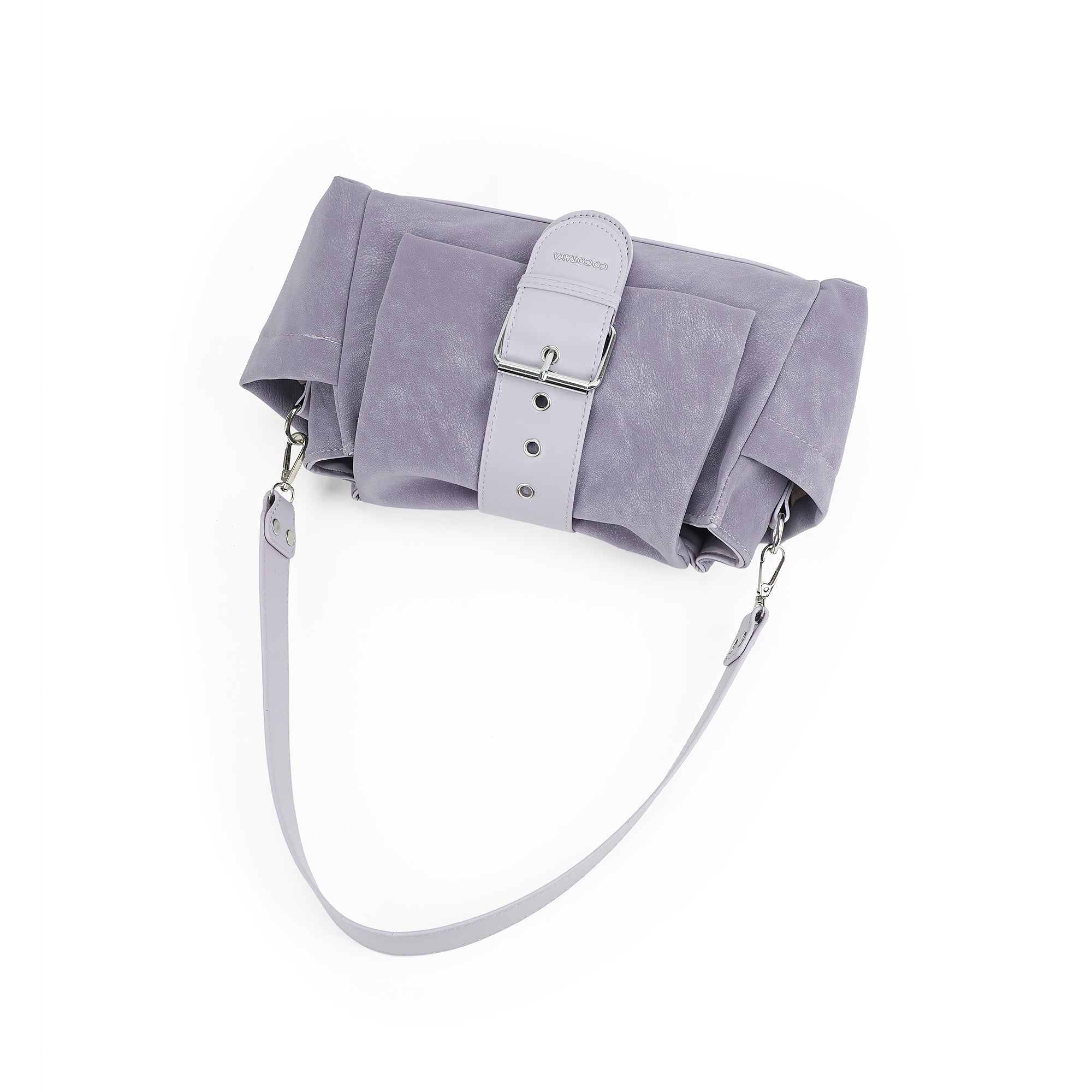 （cocotaya）Women Adjustable Strap Buckle Shoulder Crossbody Bag Multi Pocket Daily Casual Purse