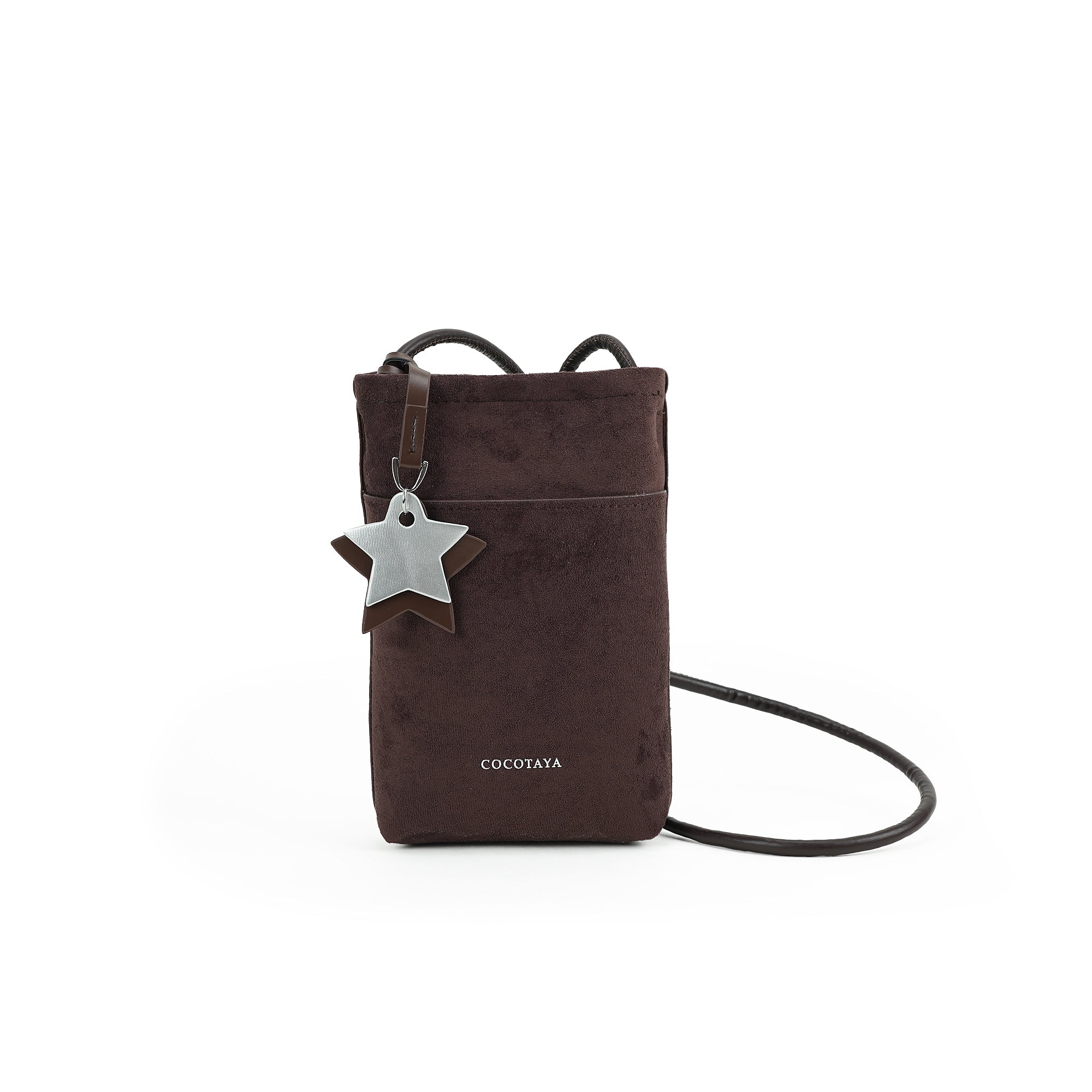 （cocotaya）Lightweight Vertical Phone Bag Casual Mini Crossbody Purse With Star Decor