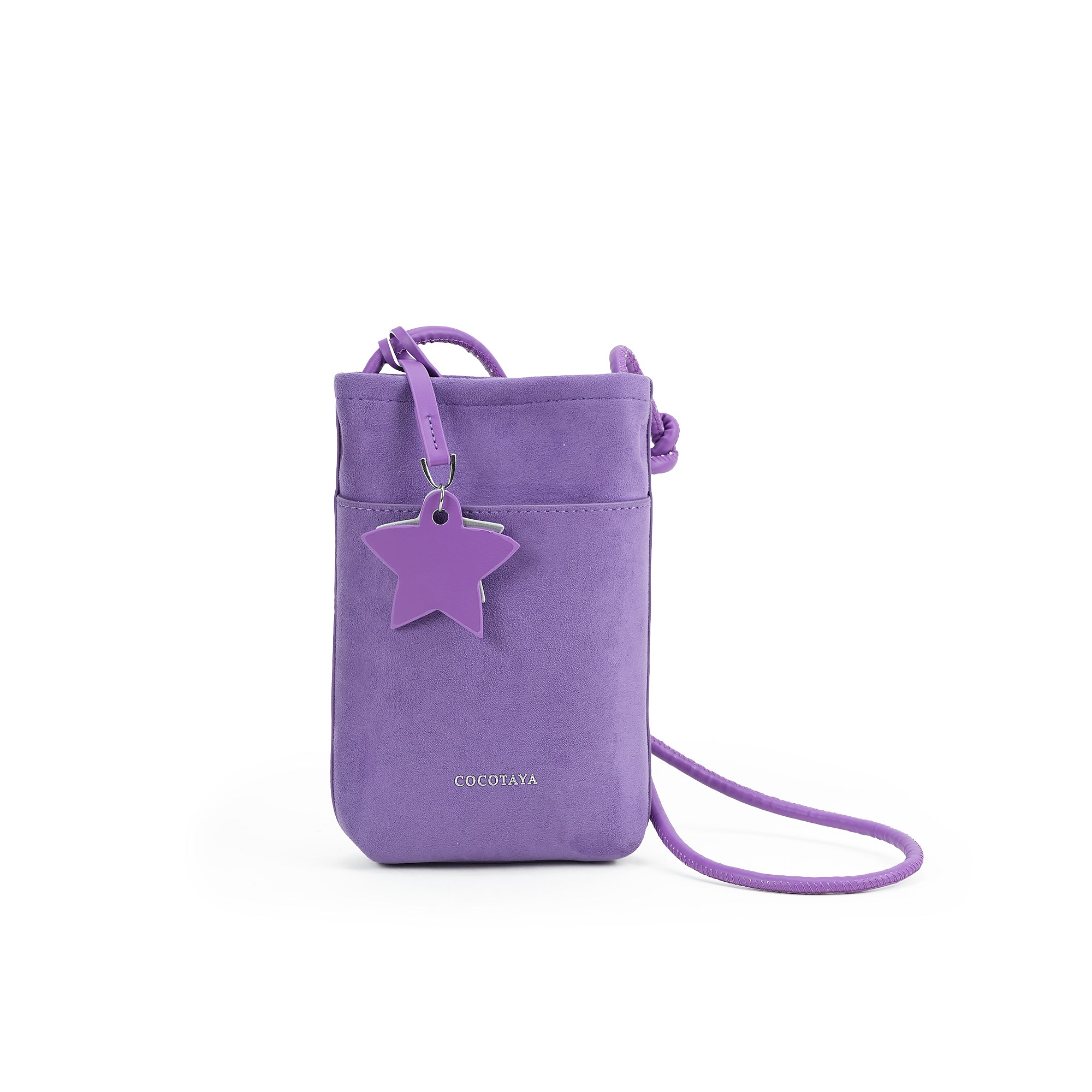 （cocotaya）Lightweight Vertical Phone Bag Casual Mini Crossbody Purse With Star Decor
