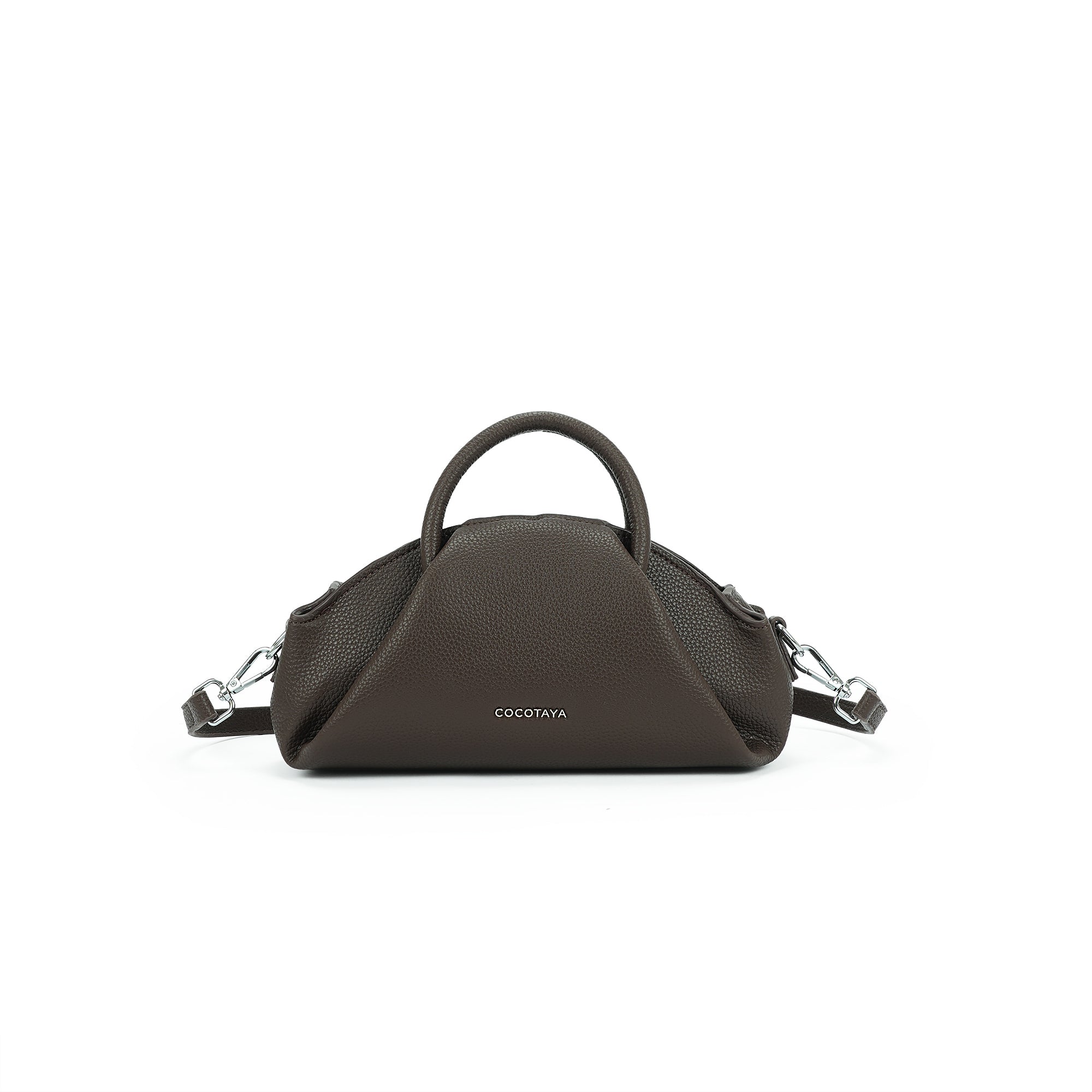 （cocotaya）Adjustable shoulder strap PU leather shell bag, multi-functional lightweight handbag or crossbody bag.