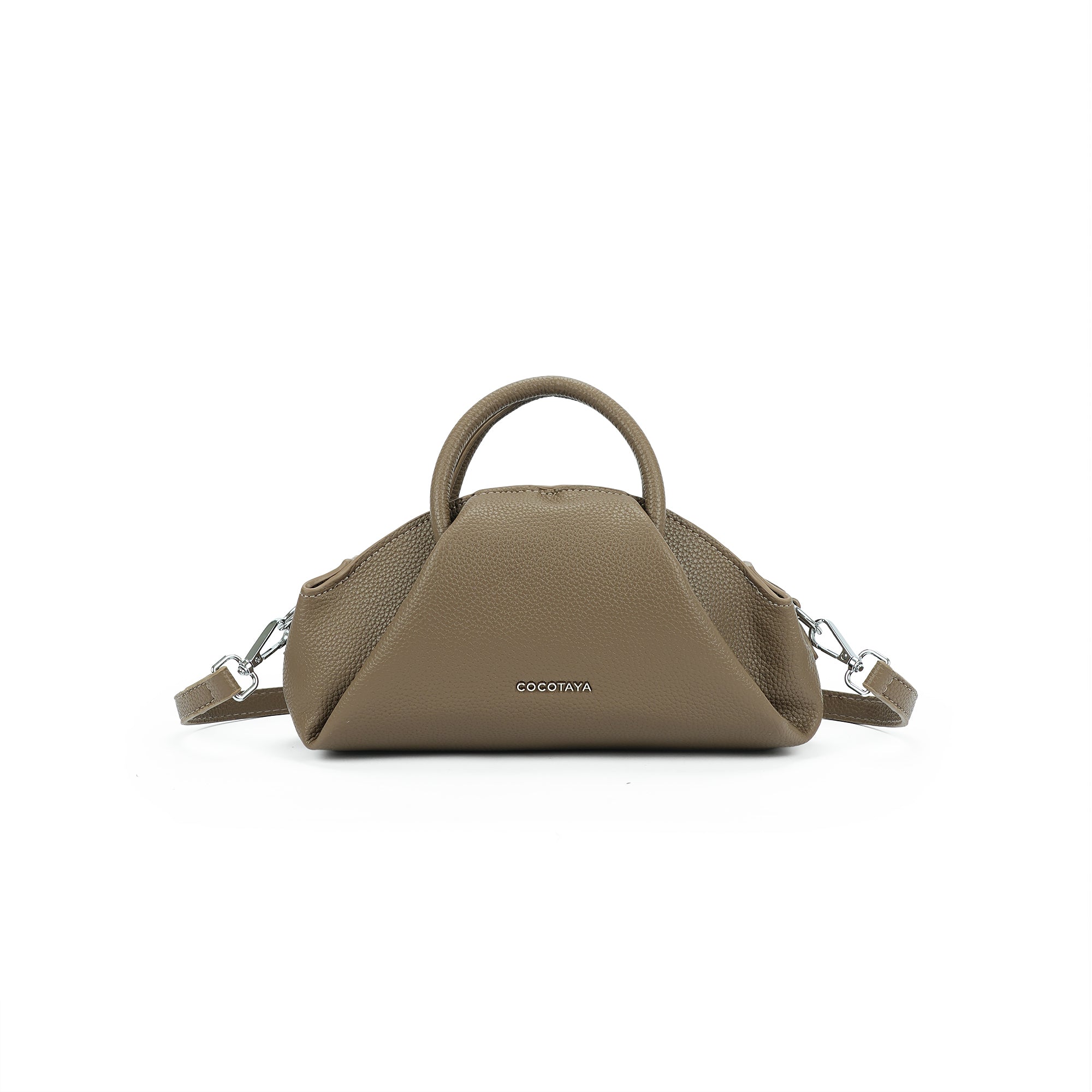 （cocotaya）Adjustable shoulder strap PU leather shell bag, multi-functional lightweight handbag or crossbody bag.