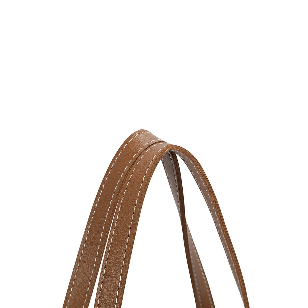 (COCOTAYA)Exquisite solid color leather handbag, large capacity tote bag