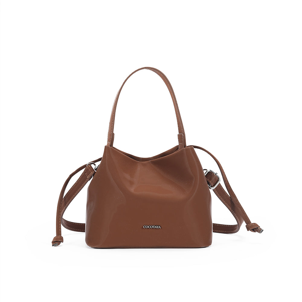 【COCOTAYA】Fashionable and simple PU bag, can be carried by hand or crossbody