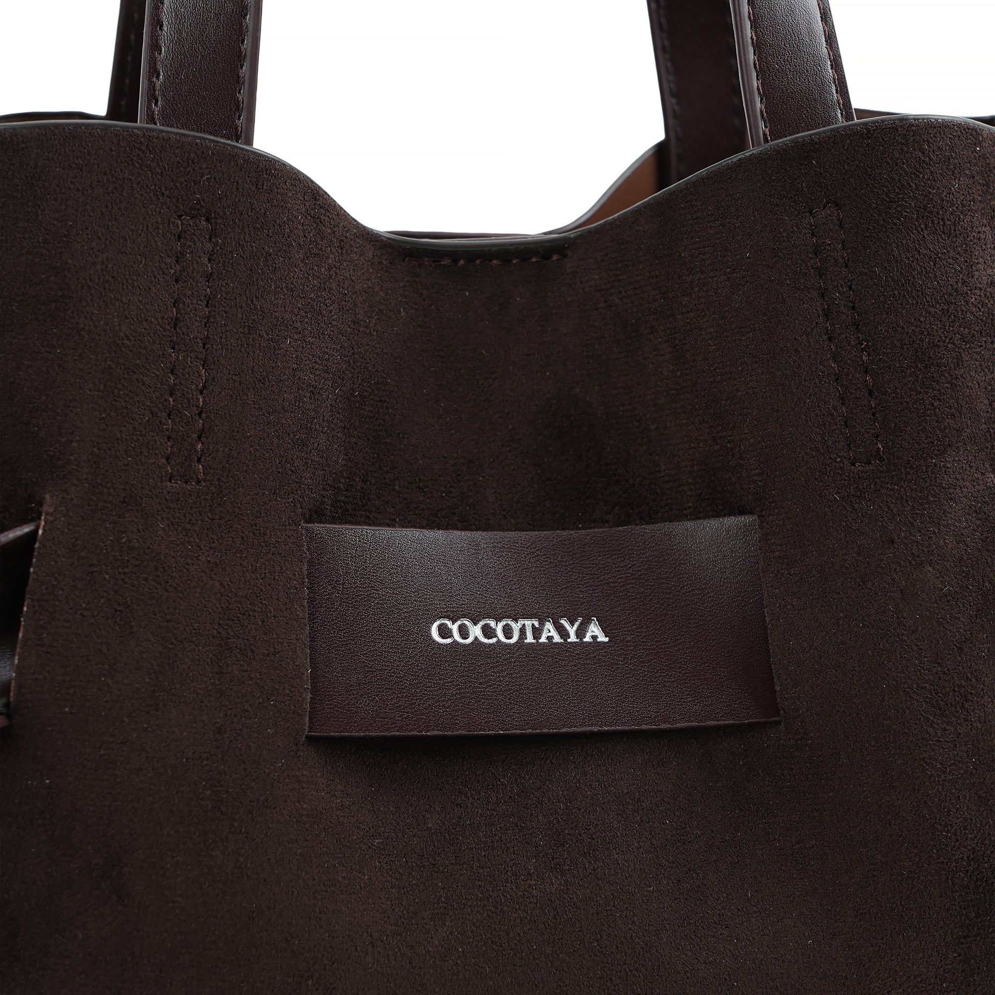 （cocotaya）All-Match Dual Carry Leather Handbag, Bow Detail Convertible Shoulder Crossbody Tote Bag