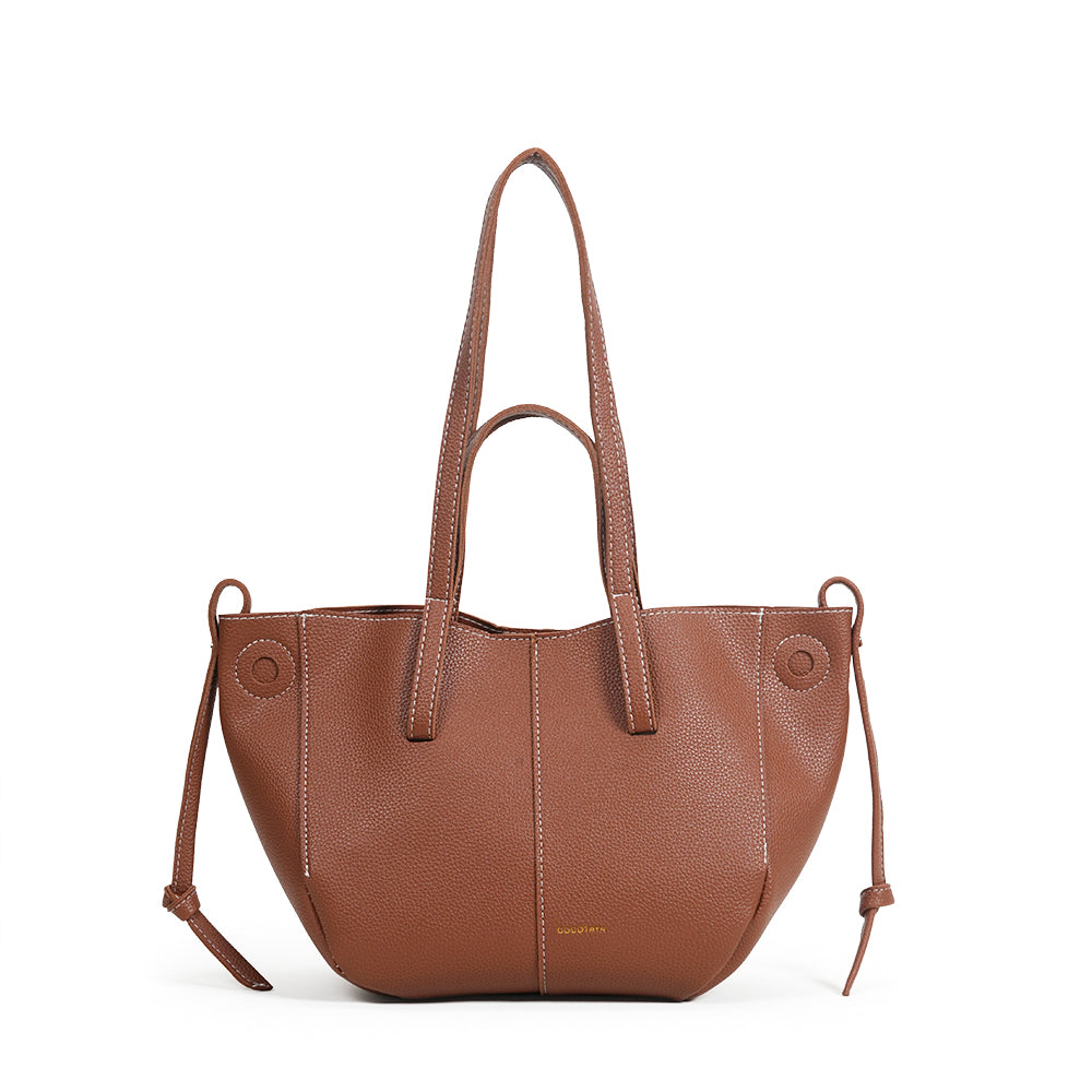 High-quality leather fabrics, stylish solid-color large-capacity bags, casual and simple women's bags