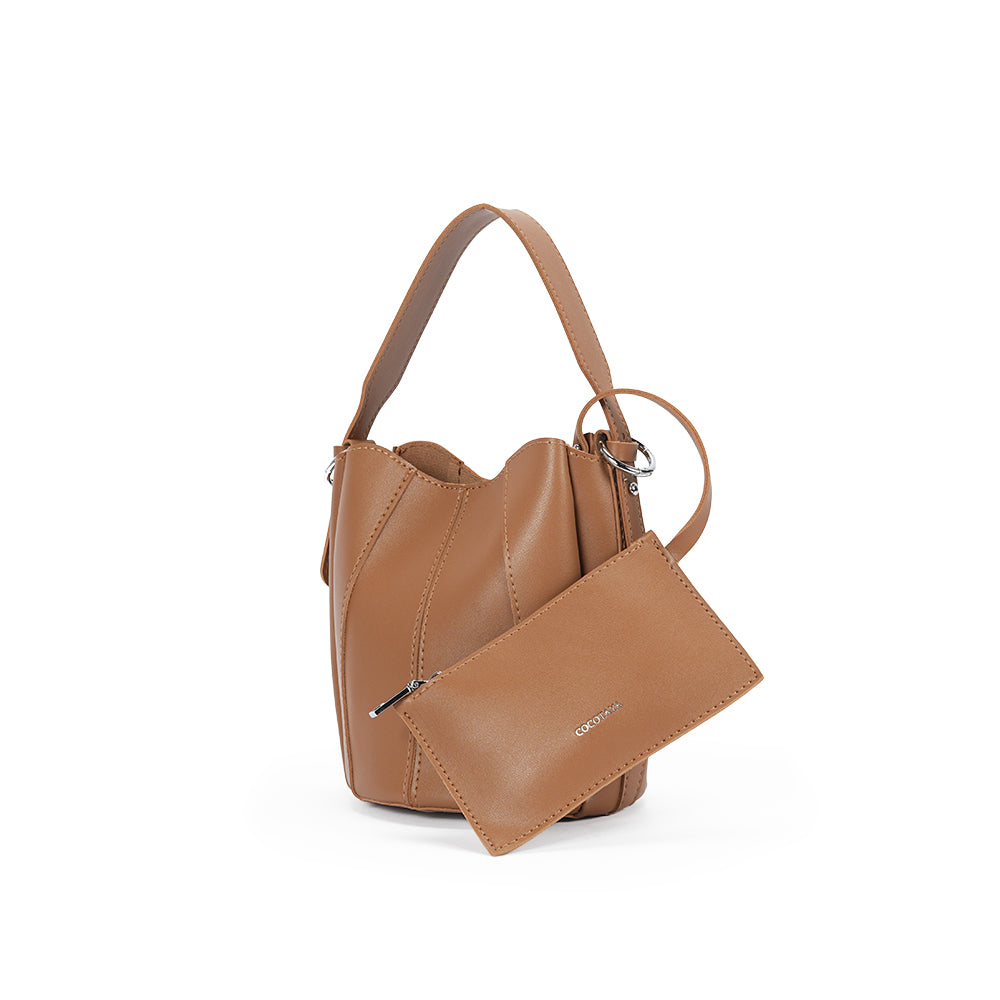 (COCOTAYA)Exquisite leather bucket bag, large capacity, shoulder/crossbody bag