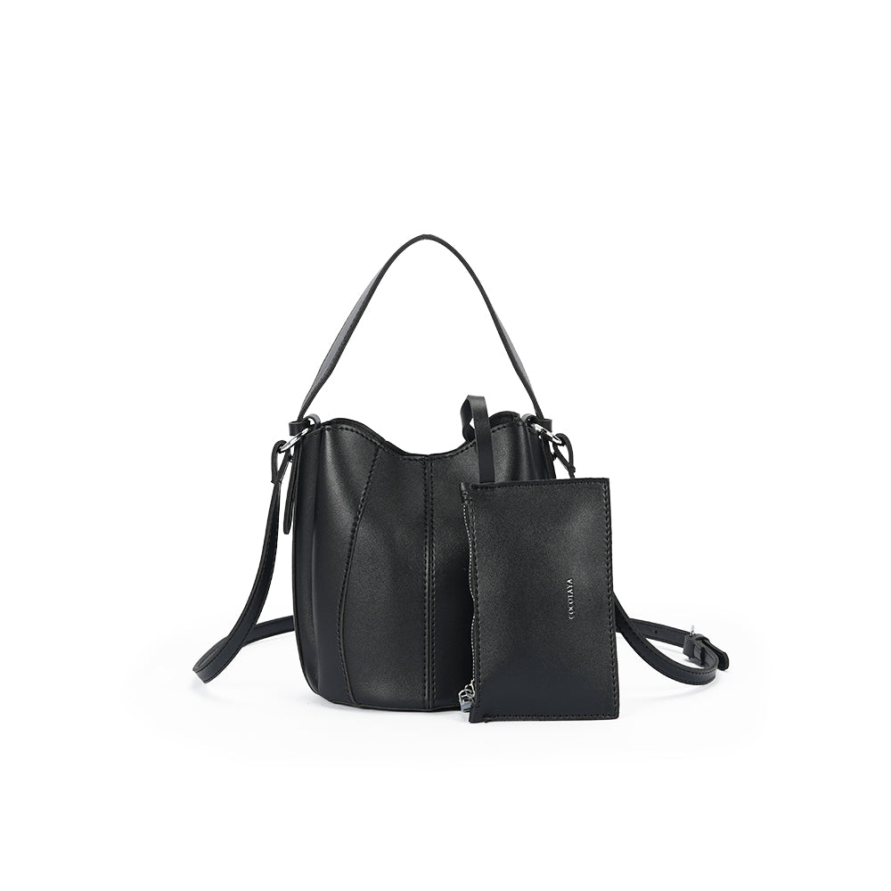 (COCOTAYA)Exquisite leather bucket bag, large capacity, shoulder/crossbody bag