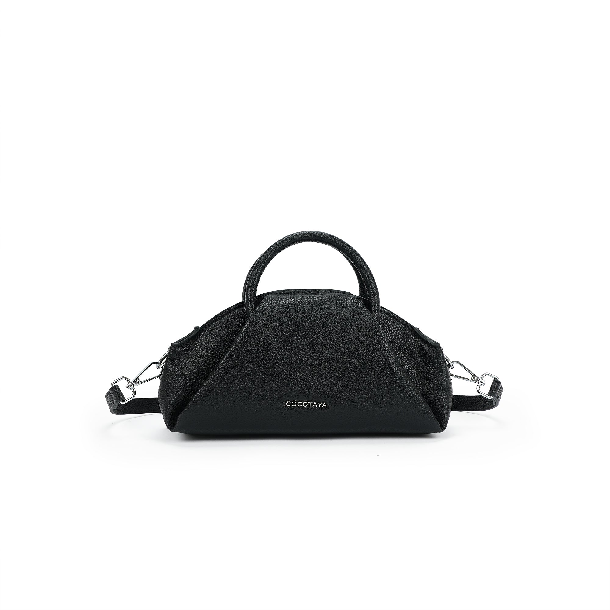 （cocotaya）Adjustable shoulder strap PU leather shell bag, multi-functional lightweight handbag or crossbody bag.